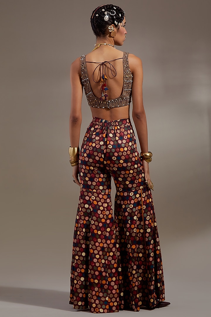 Jamuni Colored Sheer Silk Embroidered Jacket Set by ASEEM KAPOOR at Pernia's Pop Up Shop