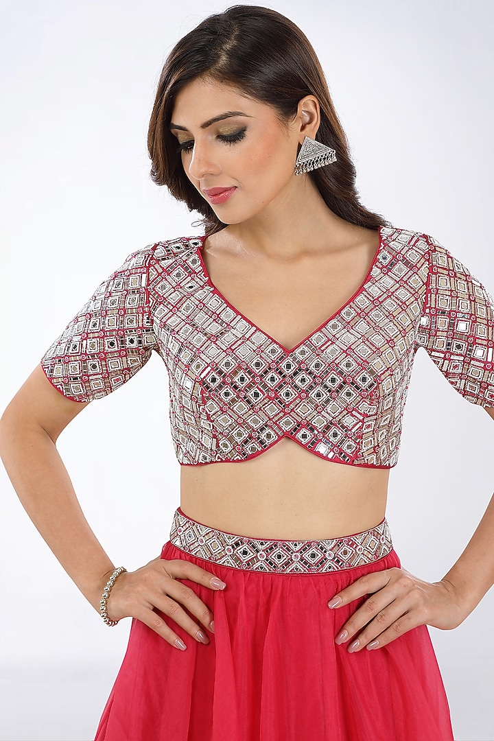Rani Organza Wedding Lehenga Set by ASAGA at Pernia's Pop Up Shop