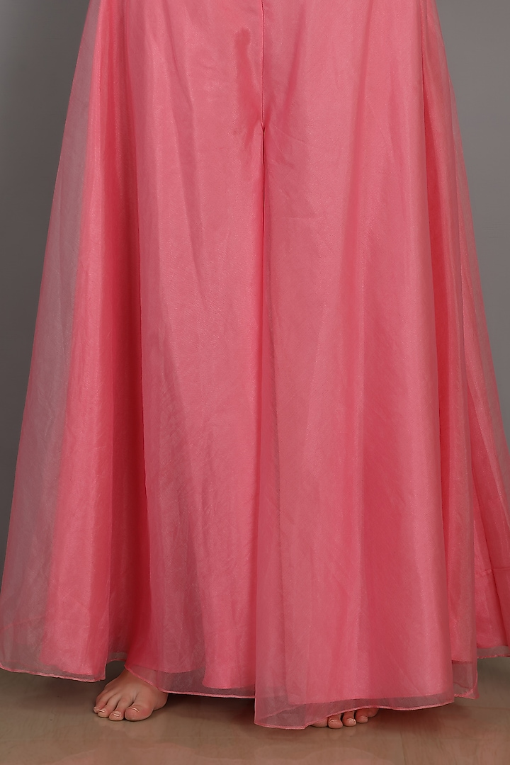 Candy Pink Organza Wedding Sharara Set by ASAGA at Pernia's Pop Up Shop