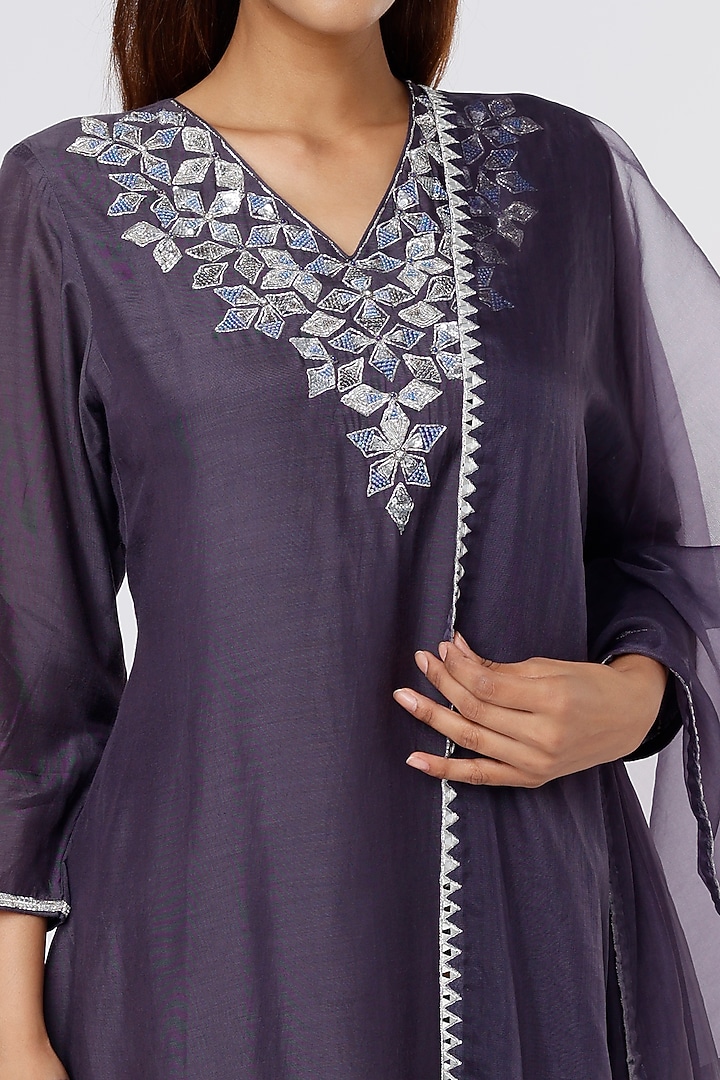 Inkwell Embroidered Kurta Set by ASAGA at Pernia's Pop Up Shop