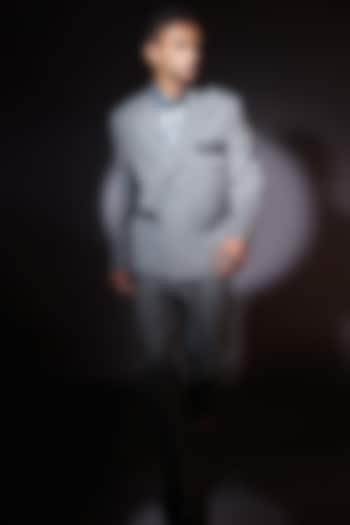 Grey Wool Blend Jacket by ASHAY