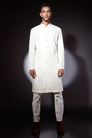 Ivory Cotton Kurta by ASHAY