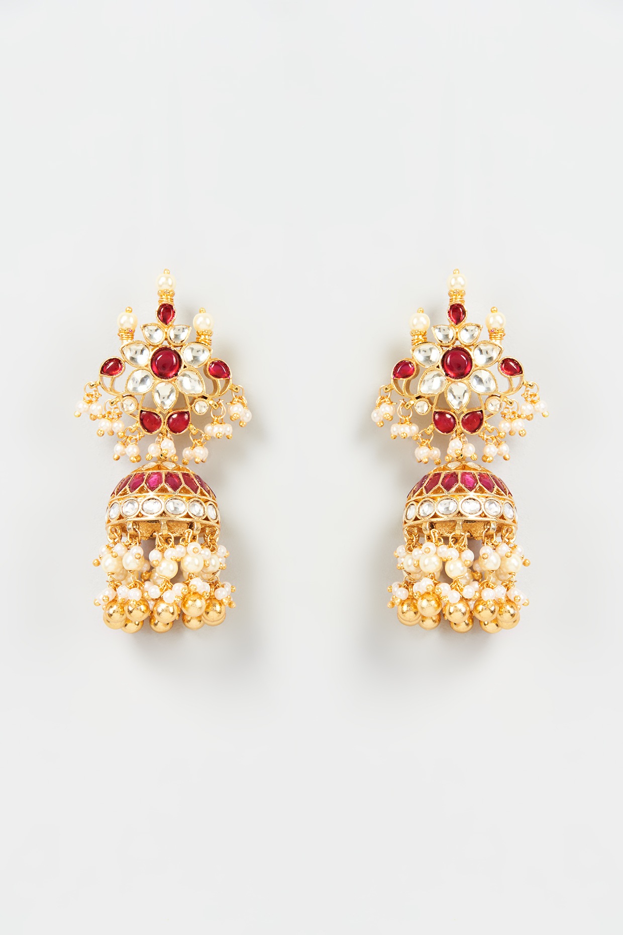 Medium Sized Meenakari Pearl Jhumka/gold Plated Jhumka Earrings/kundan  Earrings/indian/punjabi/pakistani Jewelry/bridal/indian Wedding - Etsy