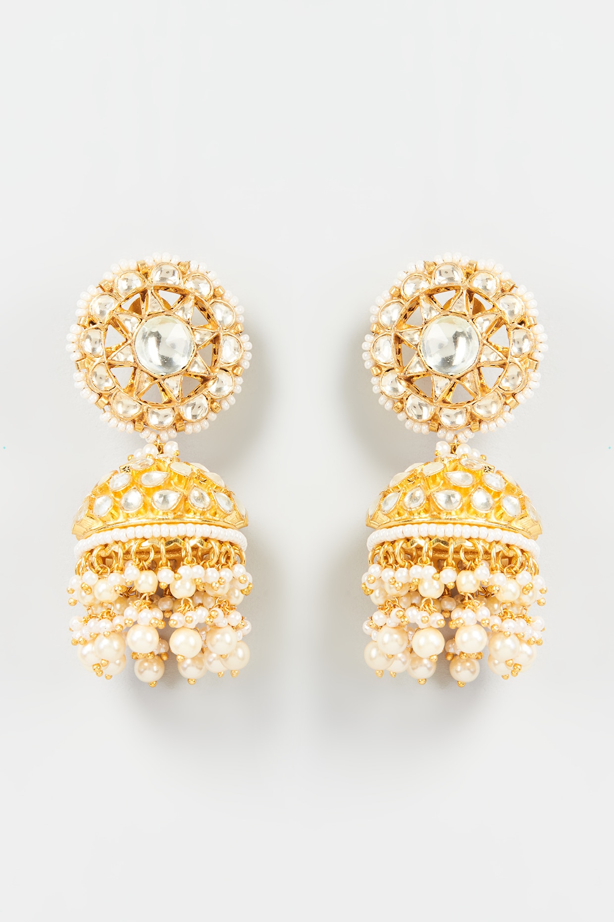 Buy Yellow Traditional Jhumka Earrings  Beads Earrings  Fancy Earring Set  Online  Anuradha Art Jewellery