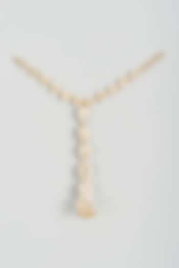 Gold Finish Yellow Kundan Polki Hathphools (Set Of 2) by ASHNEE at Pernia's Pop Up Shop