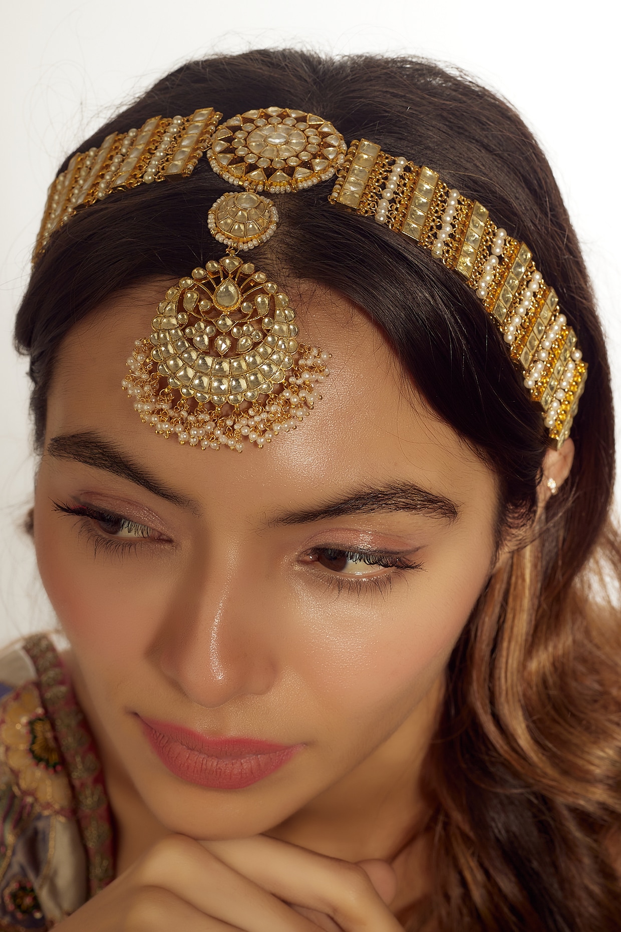 Kundan hairband ( outlet sheeshphool)