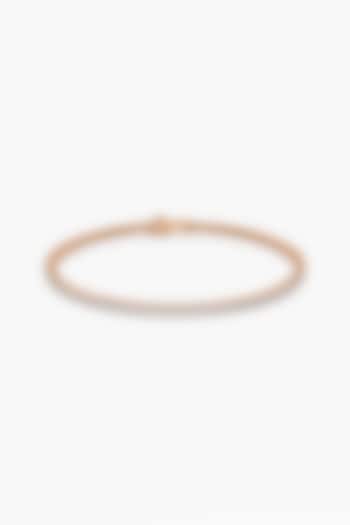 14kt Rose Gold Finish Lab Grown Round-Cut Diamond Tennis Bracelet by ASHTH at Pernia's Pop Up Shop