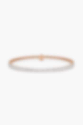14kt Rose Gold Finish Lab Grown Round Cut Diamond Tennis Bracelet by ASHTH at Pernia's Pop Up Shop