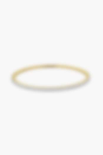 14kt Yellow Gold Finish Lab Grown Round-Cut Diamond Bangle by ASHTH at Pernia's Pop Up Shop