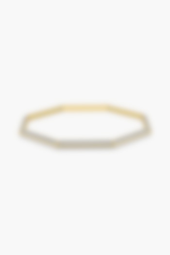 14kt Yellow Gold Finish Lab Grown Round-Cut Diamond Bangle by ASHTH at Pernia's Pop Up Shop