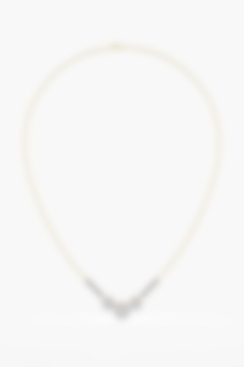 14kt Yellow Gold Finish Lab Grown Round-Cut Diamond Halo Necklace by ASHTH at Pernia's Pop Up Shop