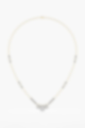 14kt Yellow Gold Finish Lab Grown Emerald-Cut Diamond Halo Necklace by ASHTH at Pernia's Pop Up Shop