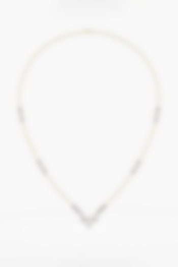 14kt Yellow Gold Finish Lab Grown Pear & Round-Cut Diamond Necklace by ASHTH at Pernia's Pop Up Shop
