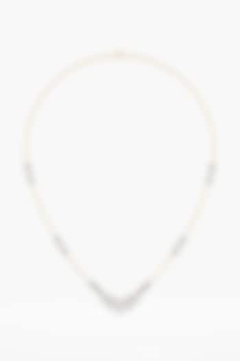 14kt Yellow Gold Finish Lab Grown Pear-Cut Diamond Necklace by ASHTH at Pernia's Pop Up Shop