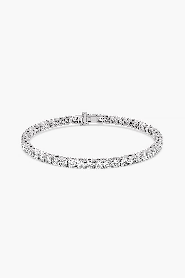 14kt White Gold Finish Lab Grown Round-Cut Diamond Tennis Bracelet by ASHTH at Pernia's Pop Up Shop