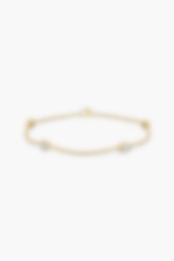 14kt Yellow Gold Finish Lab Grown Round & Marquise-Cut Diamond Bracelet by ASHTH at Pernia's Pop Up Shop