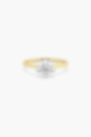 14kt Yellow Gold Finish 5 Prong Lab Grown Round-Cut Solitaire Diamond Ring by ASHTH at Pernia's Pop Up Shop