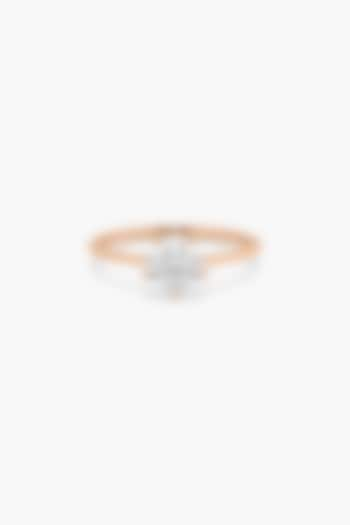 14kt Rose Gold Finish 5 Prong Lab Grown Round-Cut Solitaire Diamond Ring by ASHTH at Pernia's Pop Up Shop