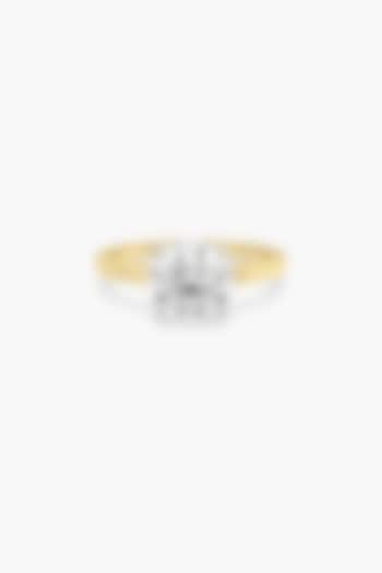 14kt Yellow Gold Finish 4 Prong Lab Grown Round-Cut Solitaire Diamond Ring by ASHTH at Pernia's Pop Up Shop