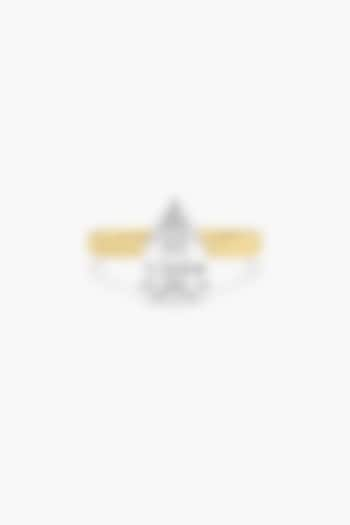 14kt Yellow Gold Finish 3 Prong Lab Grown Pear-Cut Solitaire Diamond Ring by ASHTH at Pernia's Pop Up Shop