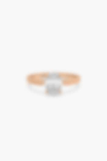 14kt Rose Gold Finish 4 Prong Lab Grown Oval-Cut Solitaire Diamond Ring by ASHTH at Pernia's Pop Up Shop