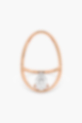 14kt Rose Gold Finish Lab Grown Pear-Cut Solitaire Diamond Ring by ASHTH at Pernia's Pop Up Shop