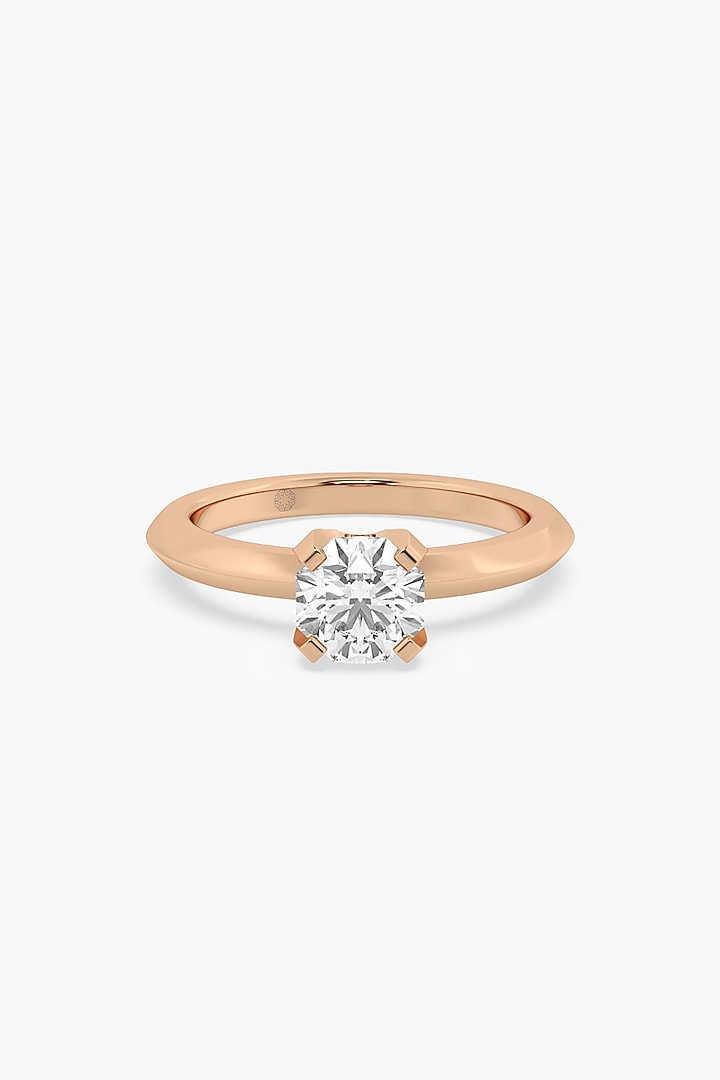 14kt Rose Gold Finish 4 Prong Lab Grown Ashth-Cut Diamond Ring by ASHTH at Pernia's Pop Up Shop
