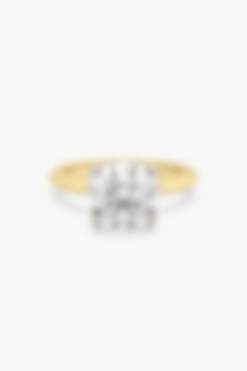 14kt Yellow Gold Finish 4 Prong Lab Grown Ashth-Cut Diamond Ring by ASHTH at Pernia's Pop Up Shop