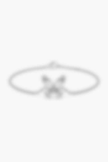 14kt White Gold Finish Marquise & Pear-Cut Lab Grown Diamond Butterfly-Shaped Bracelet by ASHTH at Pernia's Pop Up Shop