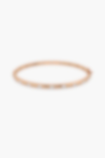 14kt Rose Gold Finish Lab Grown Round-Cut Diamond Bangle by ASHTH at Pernia's Pop Up Shop