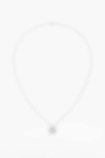 14kt White Gold Finish Lab Grown Round-Cut Diamond Pendant Chain Necklace by ASHTH at Pernia's Pop Up Shop