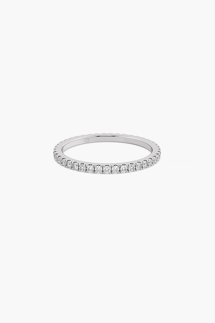 14kt White Gold Finish Lab Grown Round-Cut Diamond Ring by ASHTH at Pernia's Pop Up Shop