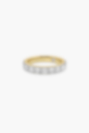 14kt Yellow Gold Finish Lab Grown Ashth & Round-Cut Diamond Ring by ASHTH at Pernia's Pop Up Shop