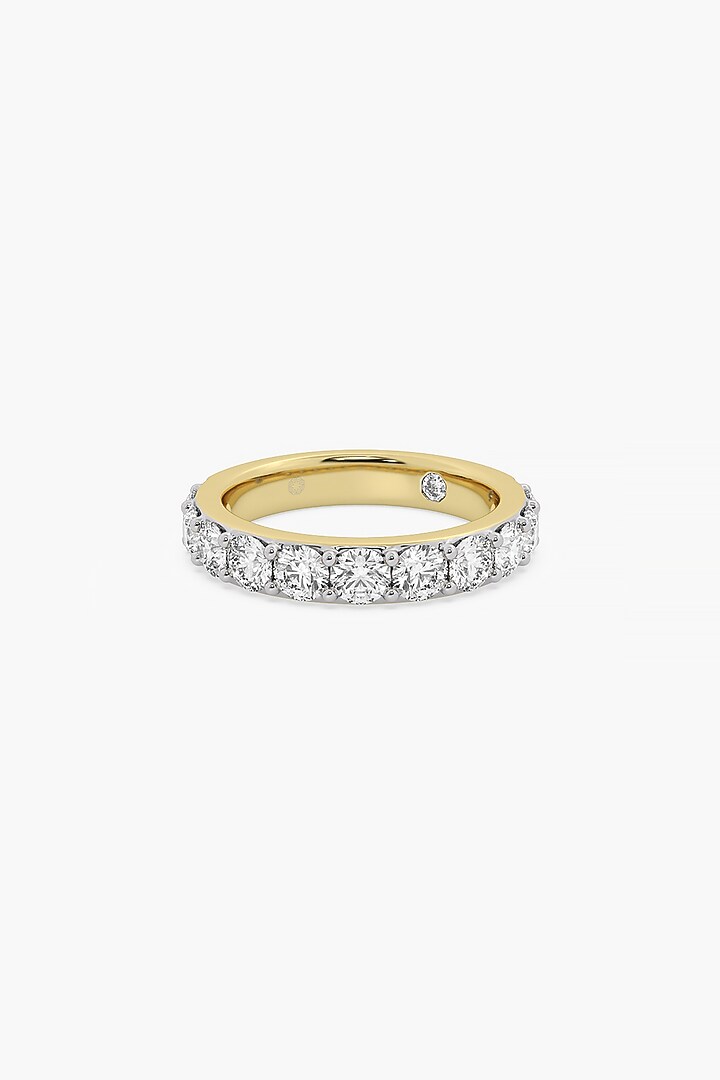 14kt Yellow Gold Finish Lab Grown Ashth & Round-Cut Diamond Ring by ASHTH at Pernia's Pop Up Shop