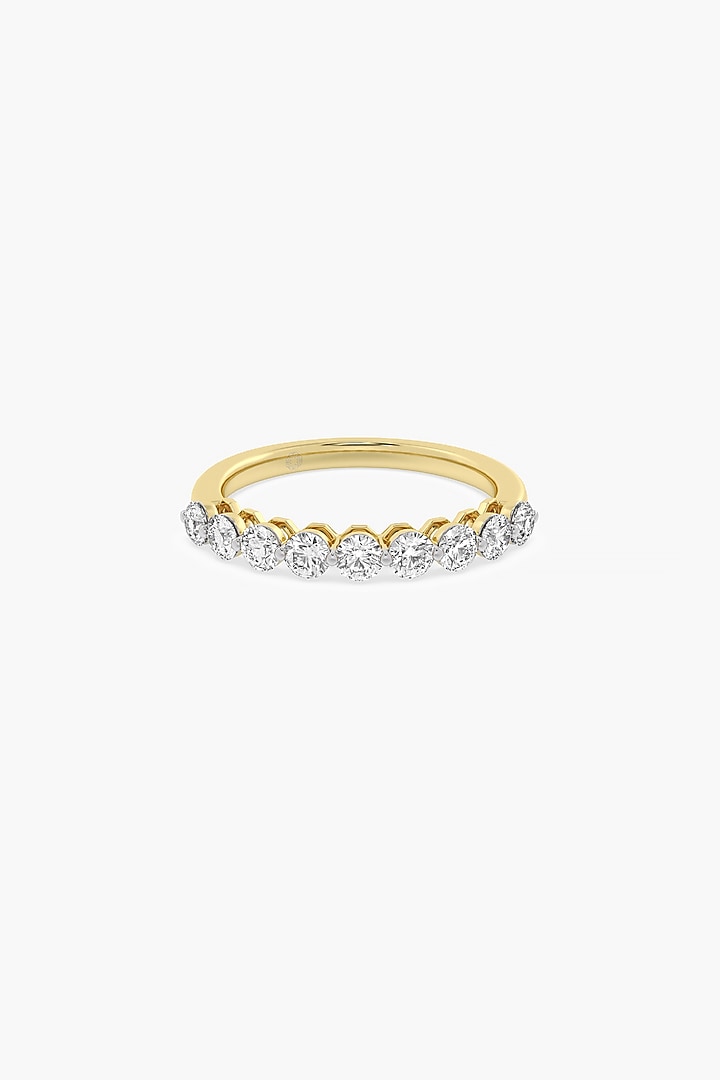 14kt Yellow Gold Finish Lab Grown Round-Cut Diamond Ring by ASHTH at Pernia's Pop Up Shop