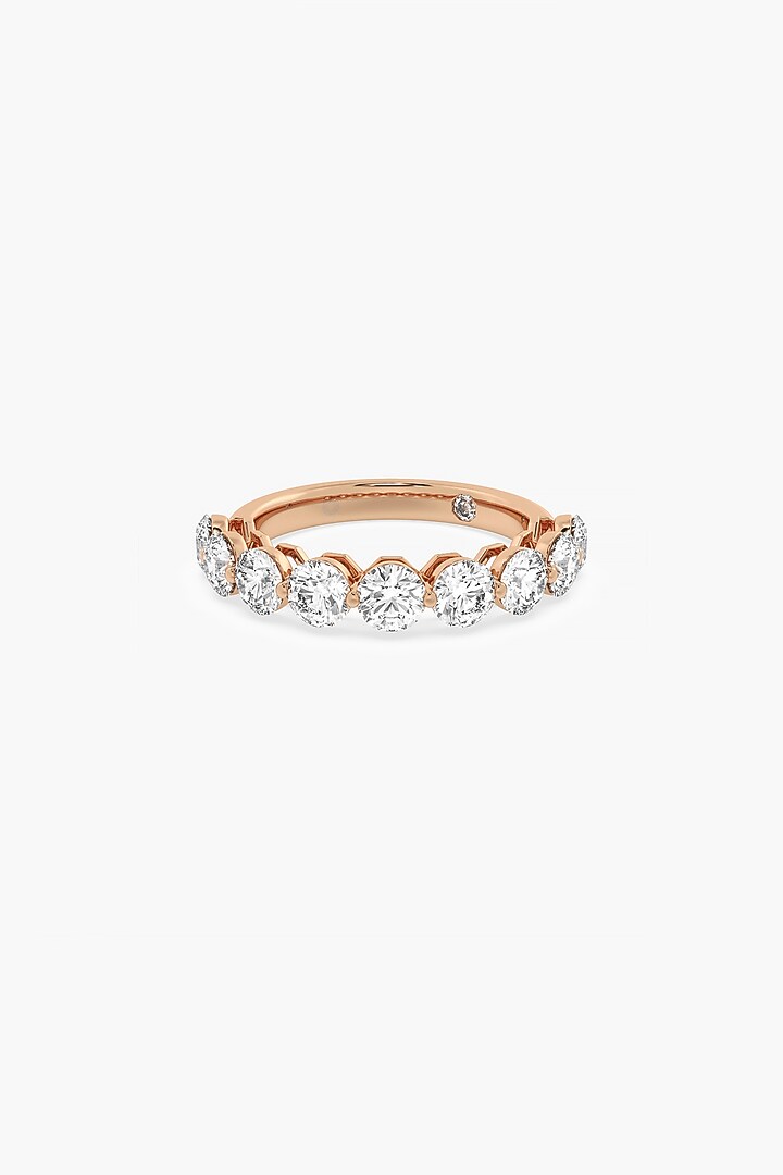 14kt Rose Gold Finish Lab Grown Round & Ashth-Cut Diamond Ring by ASHTH at Pernia's Pop Up Shop