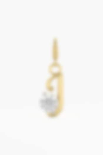 9kt Yellow Gold Finish Diamond J Initial Charm by ASHTH at Pernia's Pop Up Shop