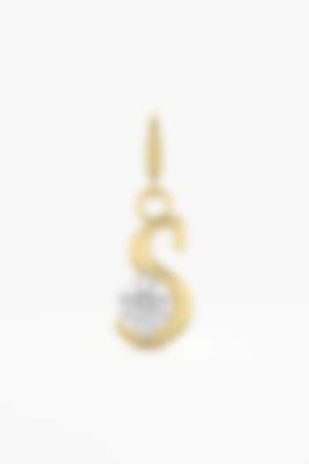 9kt Yellow Gold Finish Diamond S Initial Charm by ASHTH at Pernia's Pop Up Shop
