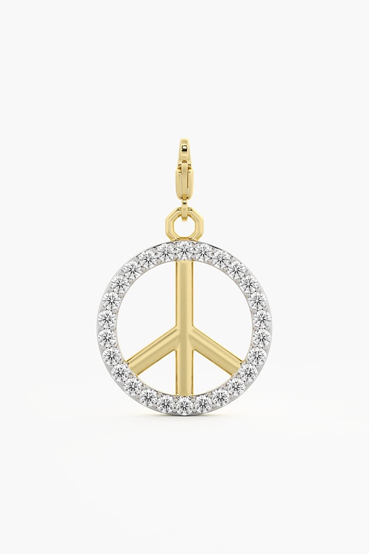 9kt Yellow Gold Finish Diamond Symbolic Charm by ASHTH at Pernia's Pop Up Shop