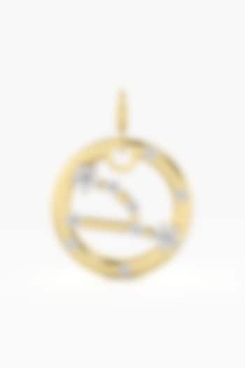 9kt Yellow Gold Finish Diamond Taurus Zodiac Charm by ASHTH at Pernia's Pop Up Shop