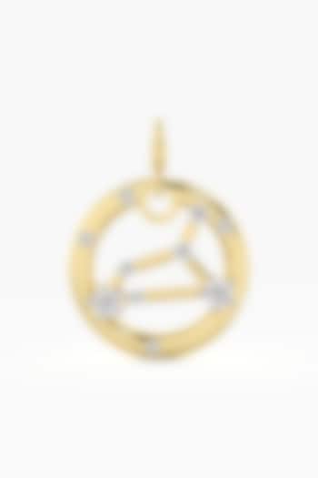 9kt Yellow Gold Finish Diamond Leo Zodiac Charm by ASHTH at Pernia's Pop Up Shop