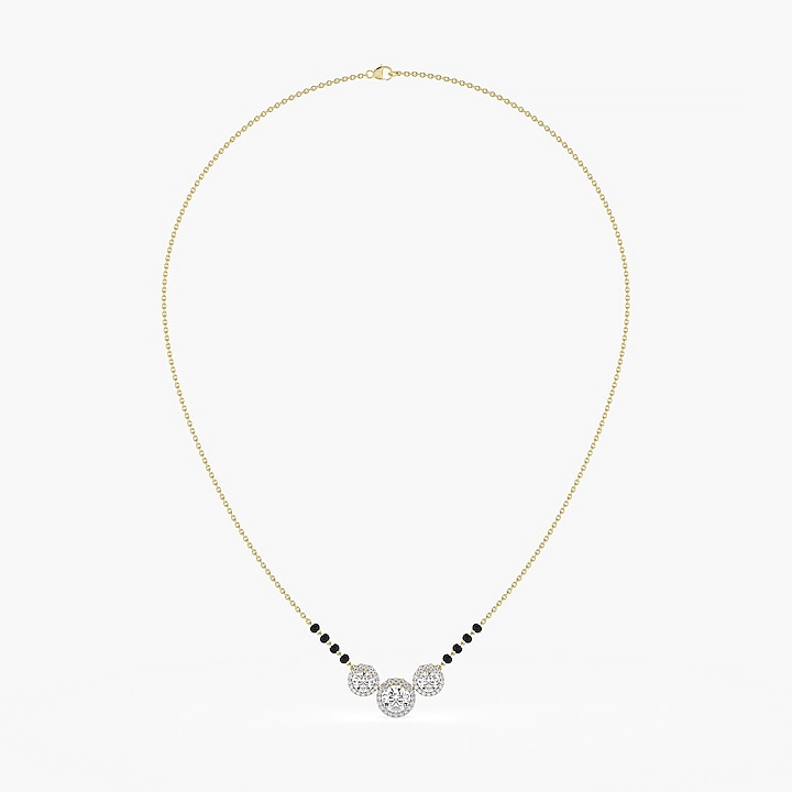 18kt Yellow Gold 1.80ctw Round Cut Solitaire Lab Grown Diamond Necklace by ASHTH