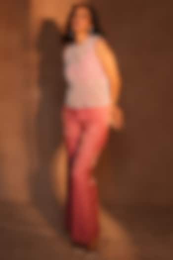 Pink Tissue Pant Set by ASHUTOSH JOSHI at Pernia's Pop Up Shop