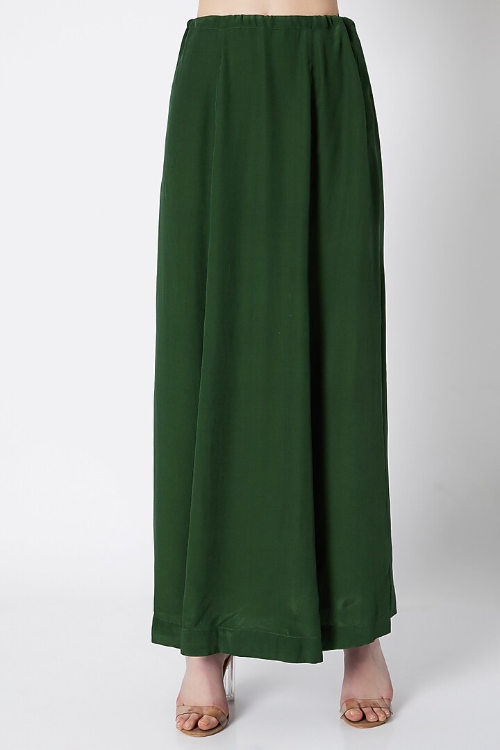 Emerald Green Embroidered Reception Saree Set by ASAL By Abu Sandeep at Pernia's Pop Up Shop