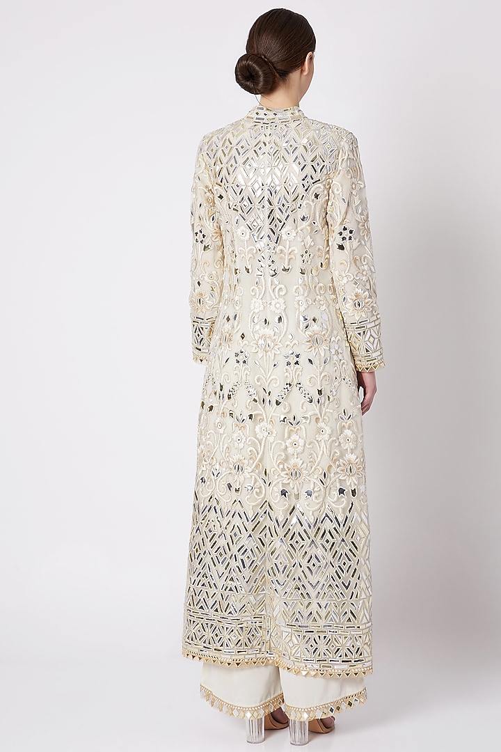 Off White Embroidered Sherwani Set by ASAL By Abu Sandeep at Pernia's Pop Up Shop