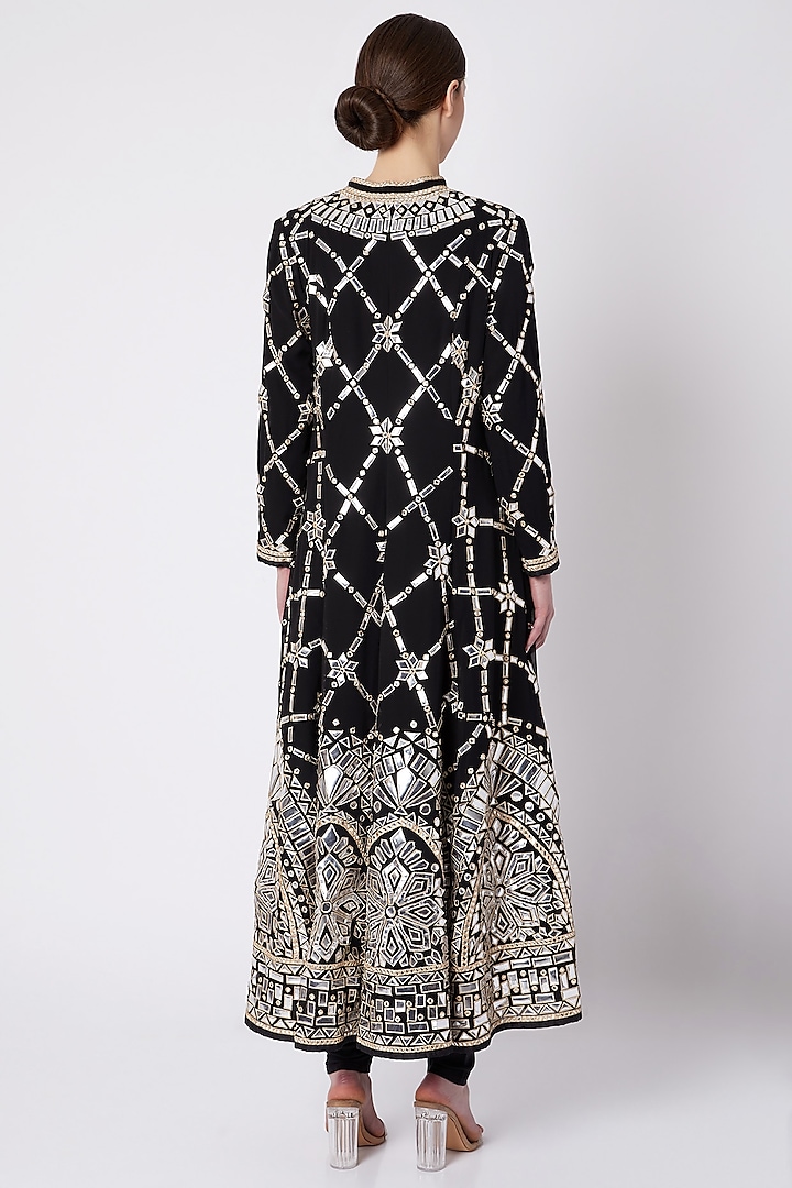 Black Embroidered Kurta Set by ASAL By Abu Sandeep at Pernia's Pop Up Shop
