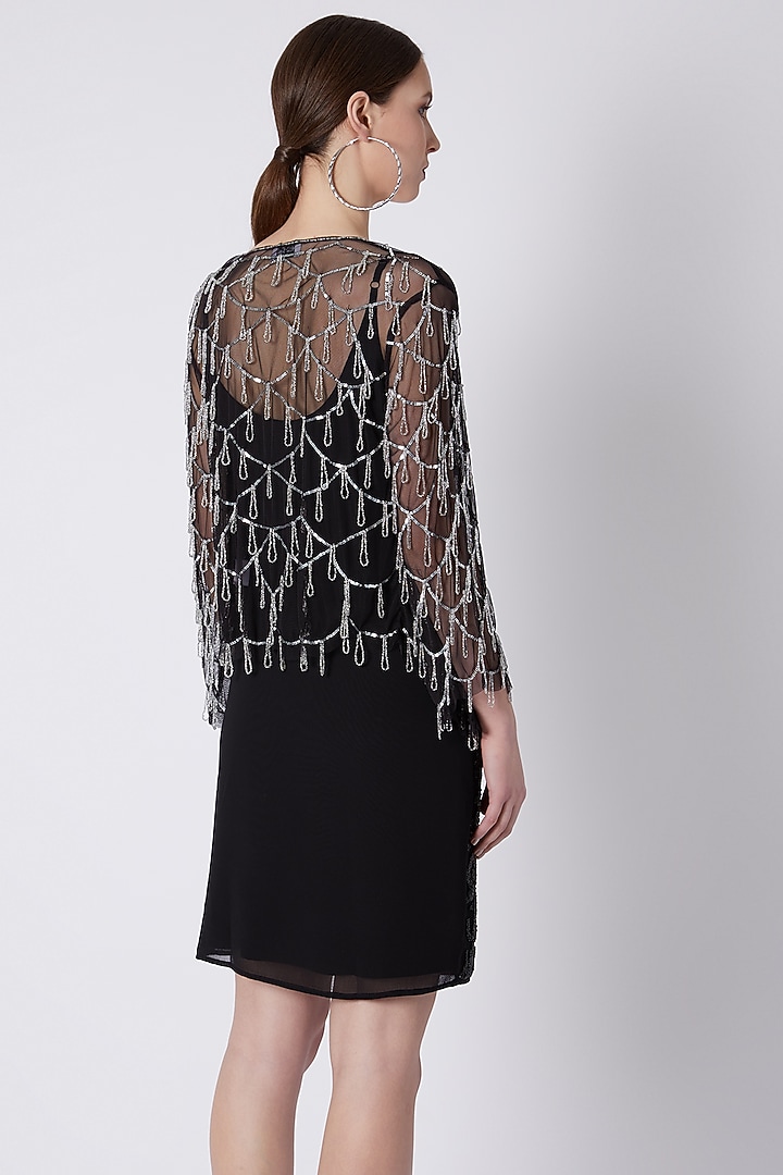 Black Beads Embroidered Shrug by Attic Salt at Pernia's Pop Up Shop