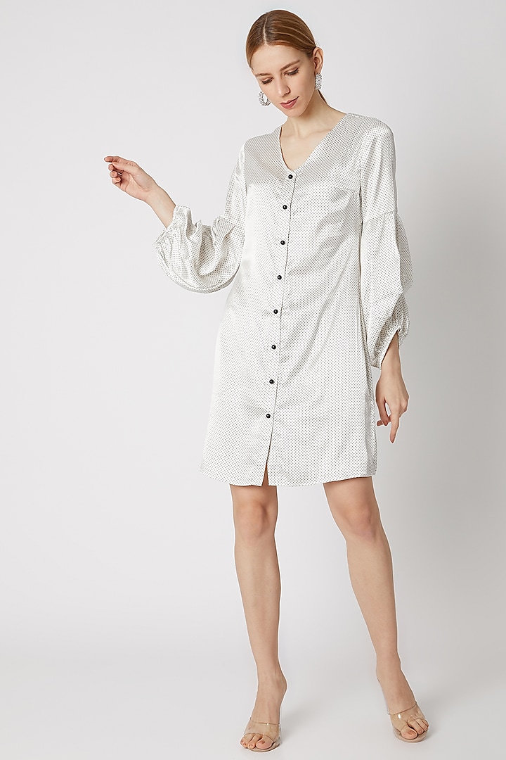 White Shirt Dress With Dramatic Sleeves by Attic Salt at Pernia's Pop Up Shop