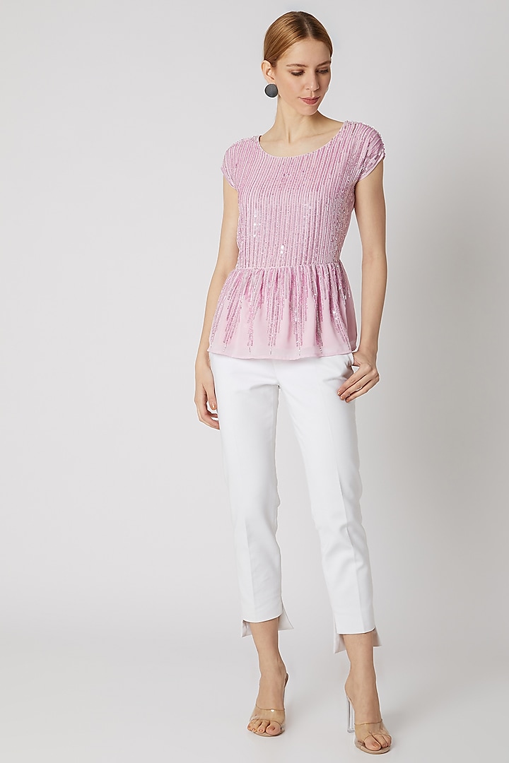 Baby Pink Bling Top by Attic Salt