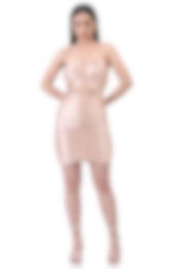 Nude Gathered Strappy Summer Dress by Attic Salt at Pernia's Pop Up Shop